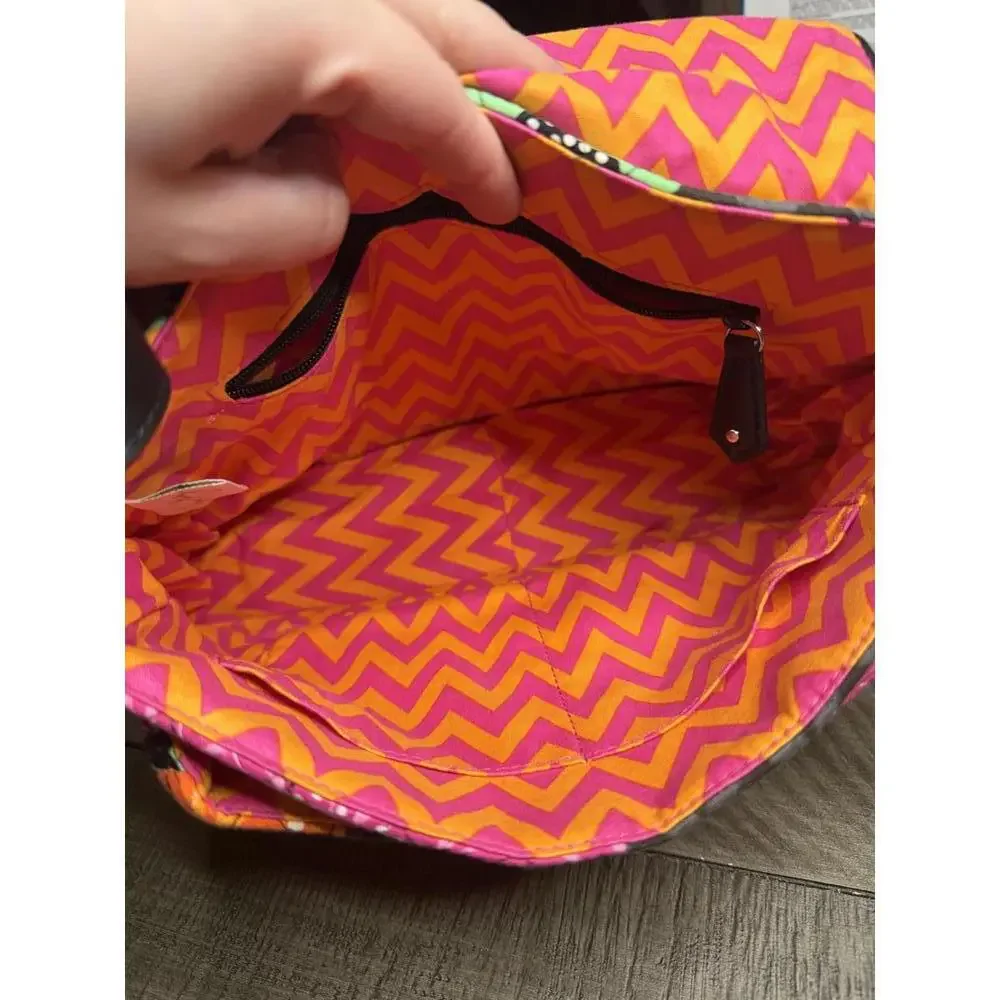Vera Bradley Turnlock Crossbody Bag in Ziggy Zinnia pattern - Picture 7 of 13